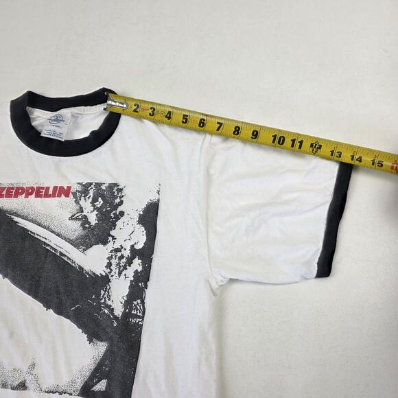 Vintage Y2K Led Zeppelin Blimp shirt Myth Gem Ltd Rock N Roll Concert Tee Medium - Picture 9 of 10